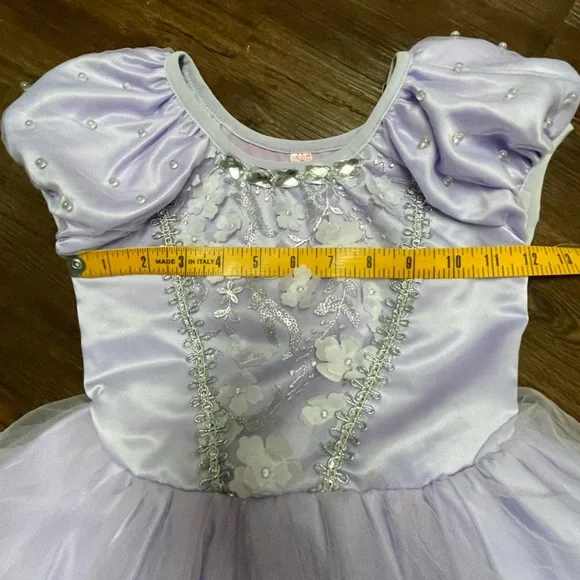 ReliBeauty Girls 5 Beaded Puff Sleeve Princess Sofia the First Costume Dress Up - Picture 13 of 13